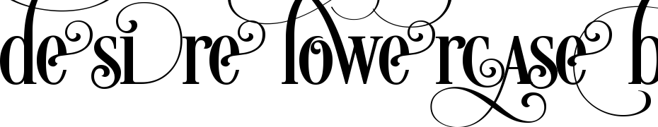 Desire Lowercase 1 Font Download Free